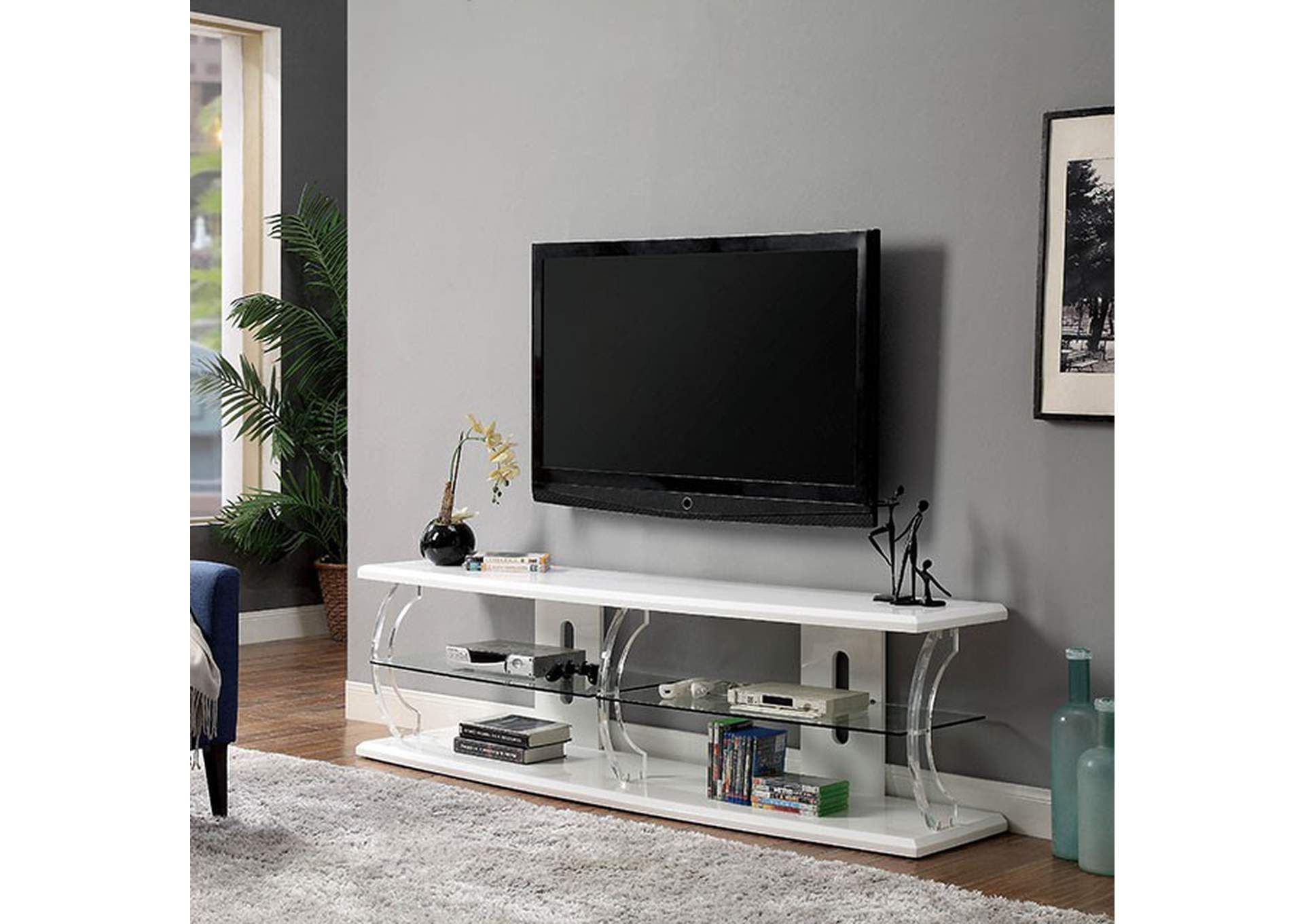 Ernst 60" Tv Stand Dimensional Furniture Outlet Pertaining To Led Tv Stands With Outlet (Photo 12 of 15)