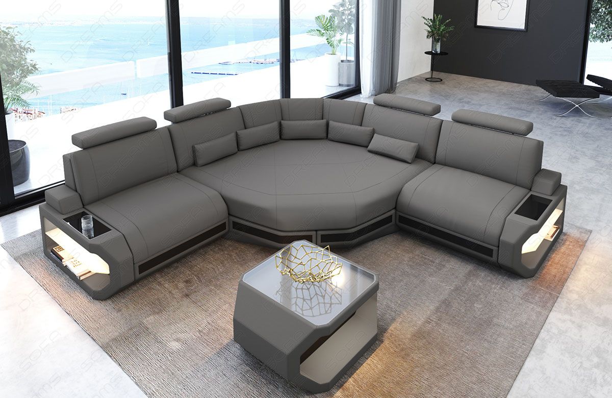 Fabric Sectional Sofa Bel Air Mini With Large Relax Corner | Sofadreams Throughout Microfiber Sectional Corner Sofas (View 11 of 15)