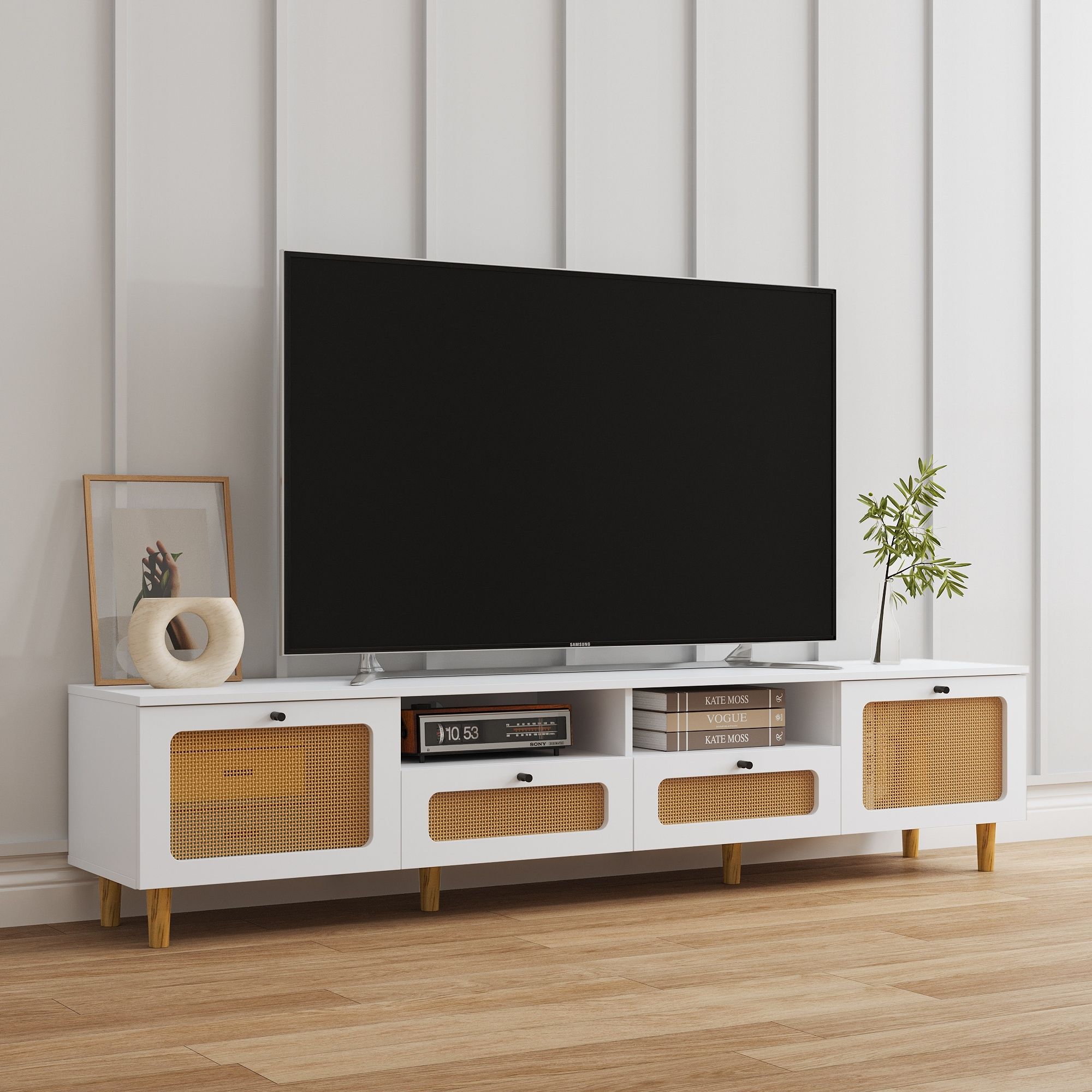 Featured Photo of 2024 Popular Tv Stands with 2 Doors and 2 Open Shelves