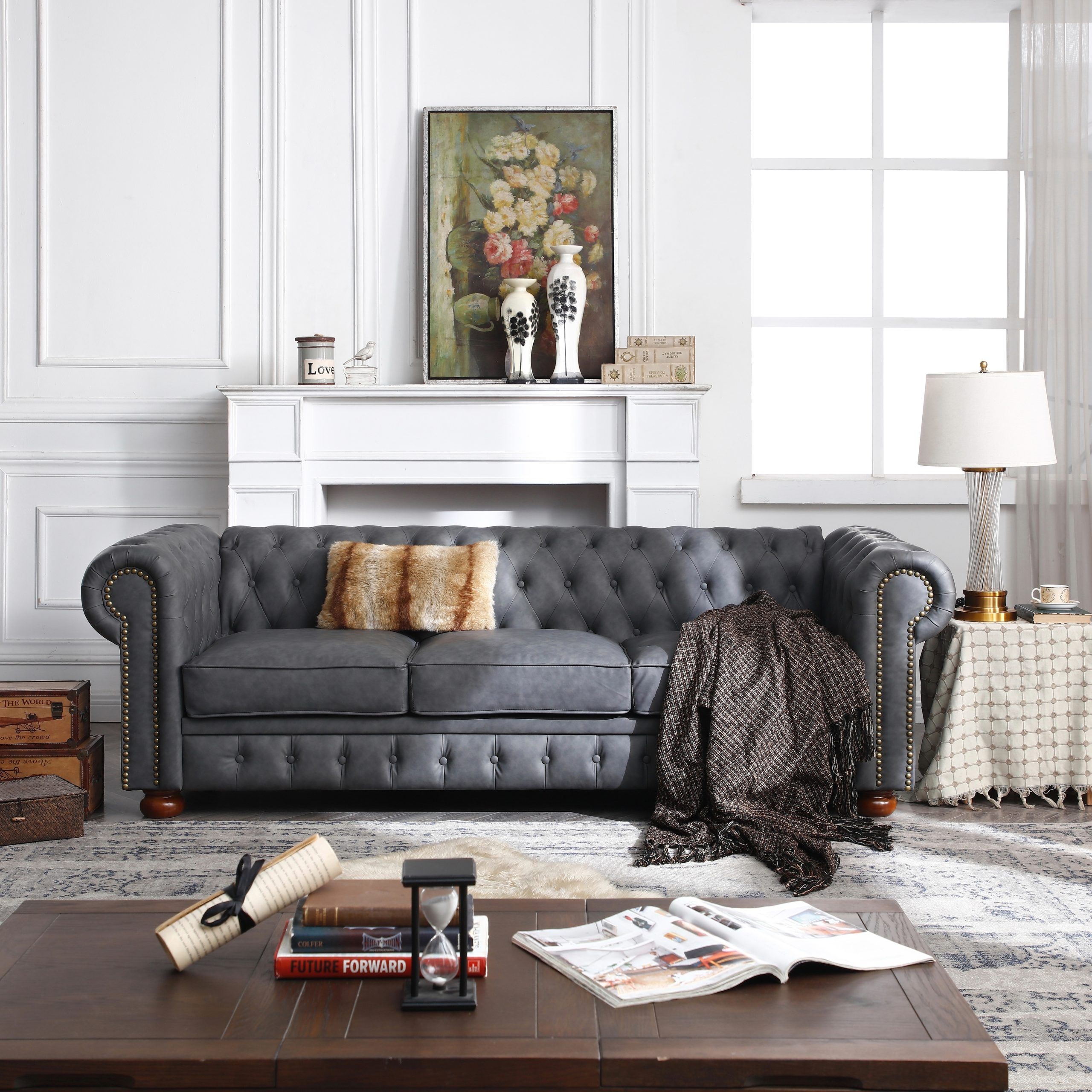 Featured Photo of The 15 Best Collection of Traditional 3-seater Faux Leather Sofas