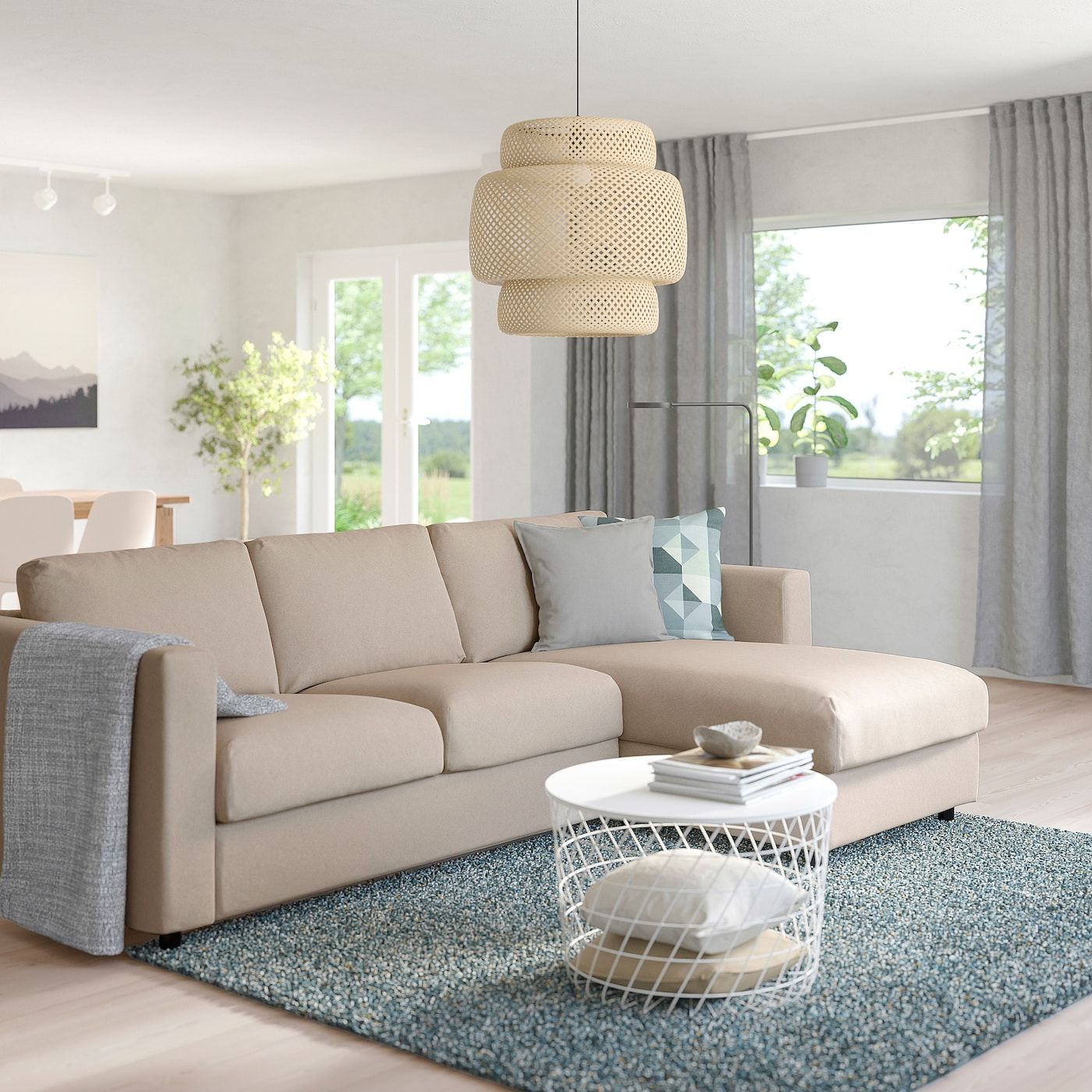 Finnala Sofa, With Chaise/tallmyra Beige – Ikea In Sofas In Beige (Photo 4 of 15)