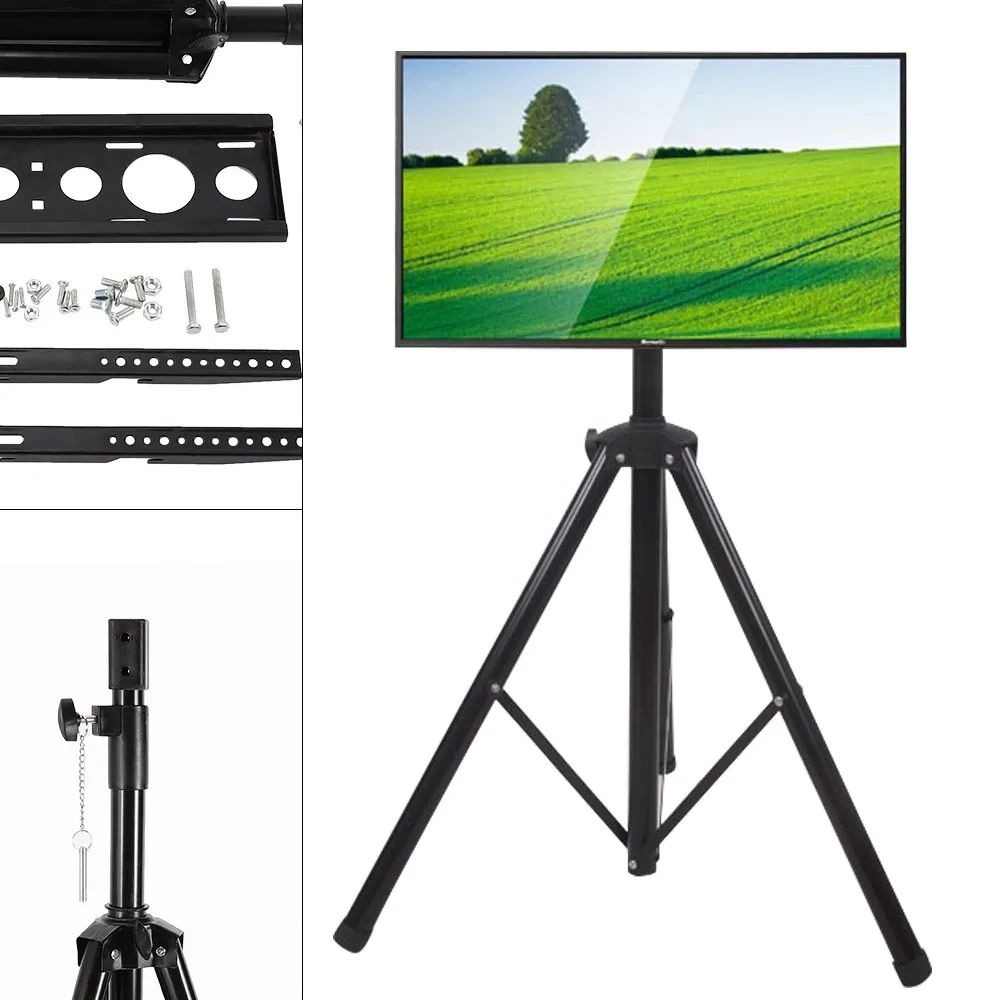 Foldable Tripod Portable Floor Tv Stand Height Adjustable Mount For  34" 50" Usa | Ebay Regarding Foldable Portable Adjustable Tv Stands (View 2 of 15)