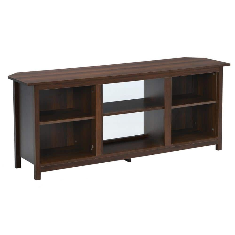 Forclover 58 In. Coffee Tv Stand Fits Tv's Up To 65 In (View 10 of 15)