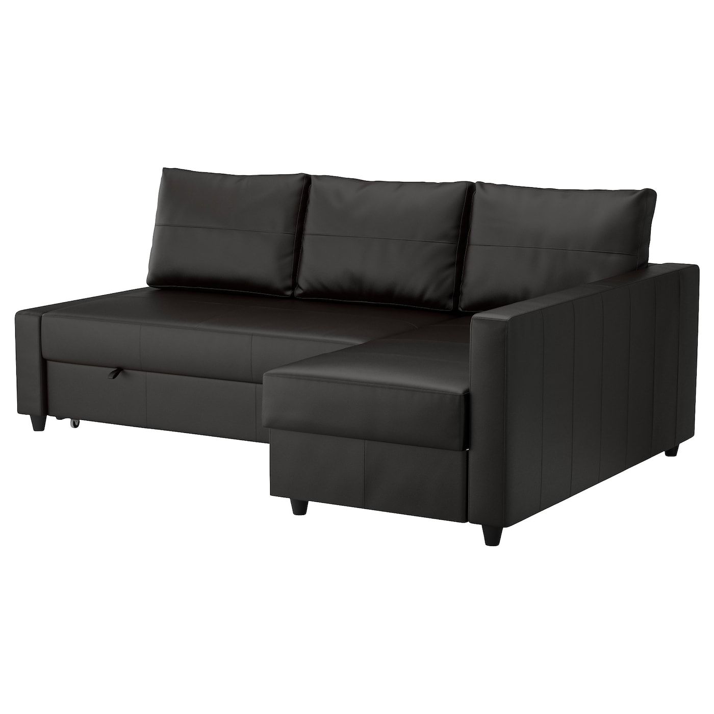 Friheten Sleeper Sectional,3 Seat W/storage, Bomstad Black – Ikea In 3 Seat L Shaped Sofas In Black (Photo 9 of 15)