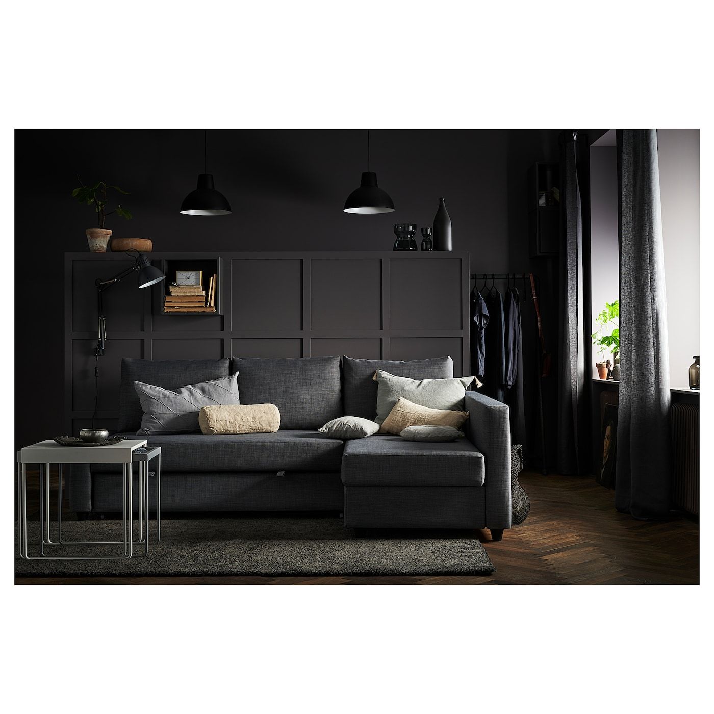 Friheten Sleeper Sectional,3 Seat W/storage, Skiftebo Dark Gray – Ikea In 3 Seat L Shaped Sofas In Black (View 14 of 15)