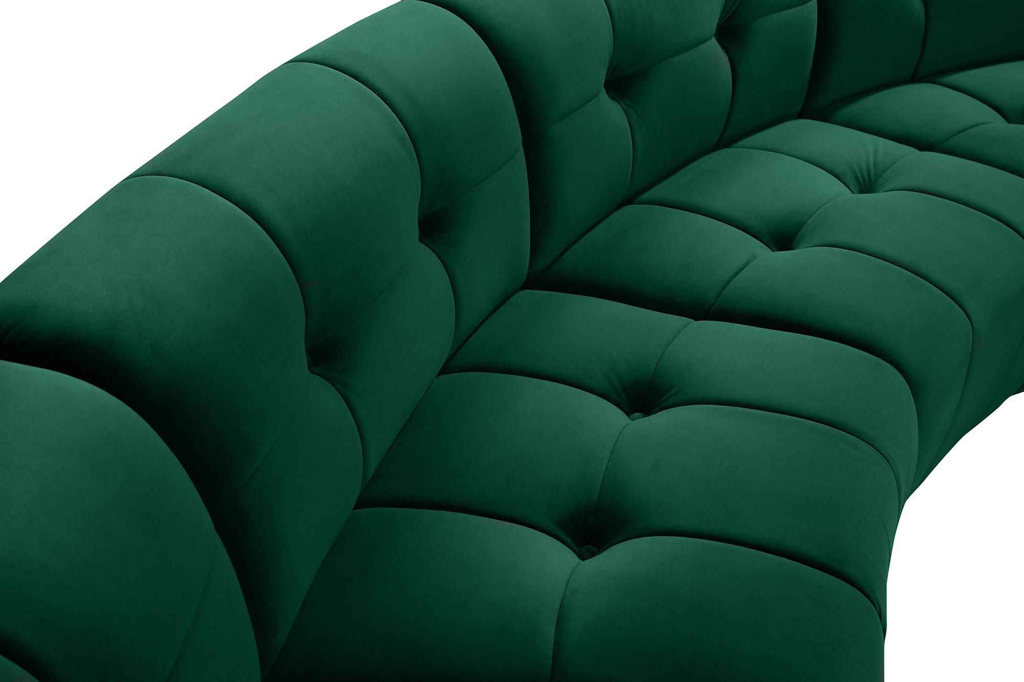 Green Velvet Modular Sectional Sofa Limitless 645green 3pc Meridian Modern  – Buy Online On Ny Furniture Outlet With Regard To Green Velvet Modular Sectionals (View 13 of 15)