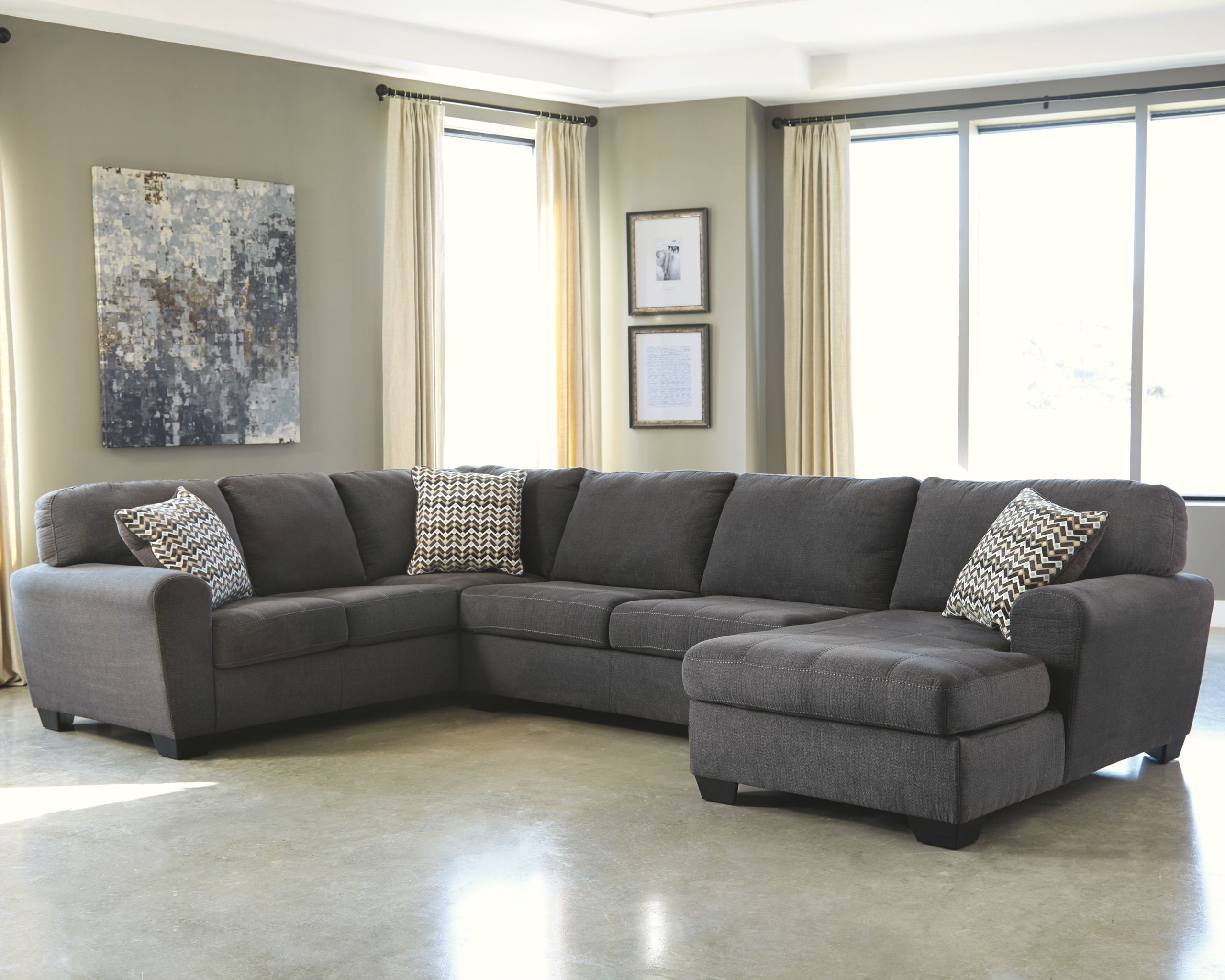 Grey Sectional Living Room Ideas – Foter With Dark Gray Sectional Sofas (Photo 8 of 15)