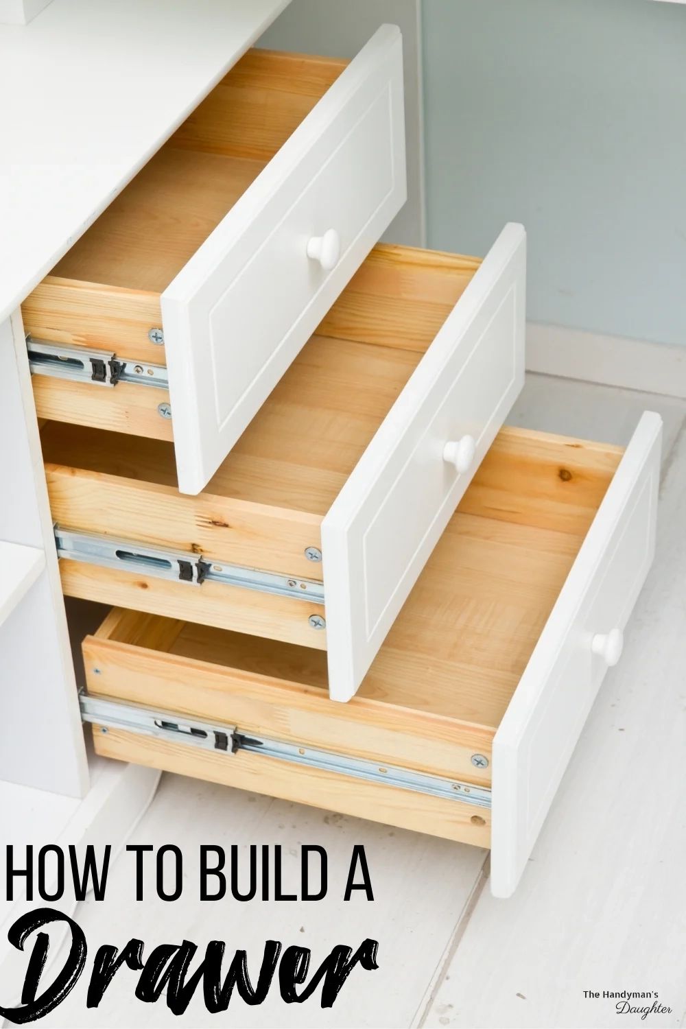 How To Build A Drawer – 3 Different Methods – The Handyman's Daughter In Wood Cabinet With Drawers (Photo 15 of 15)