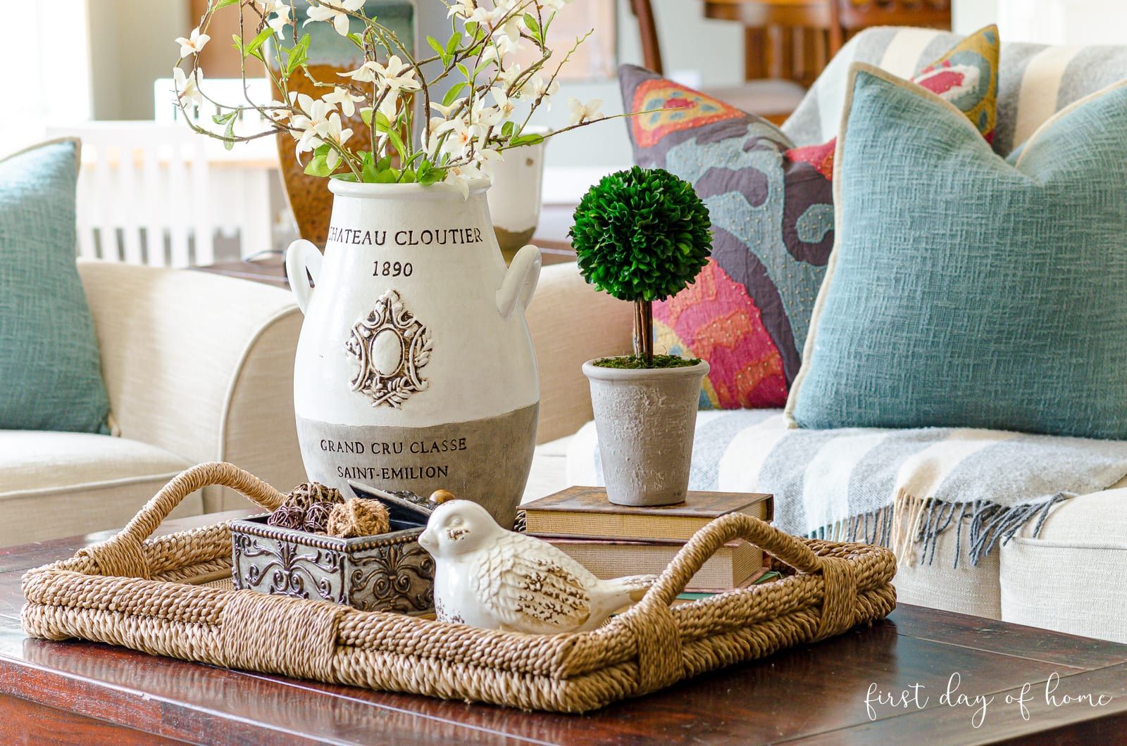 How To Create An Elegant Look With Coffee Table Decor Throughout Coffee Tables With Trays (View 2 of 15)