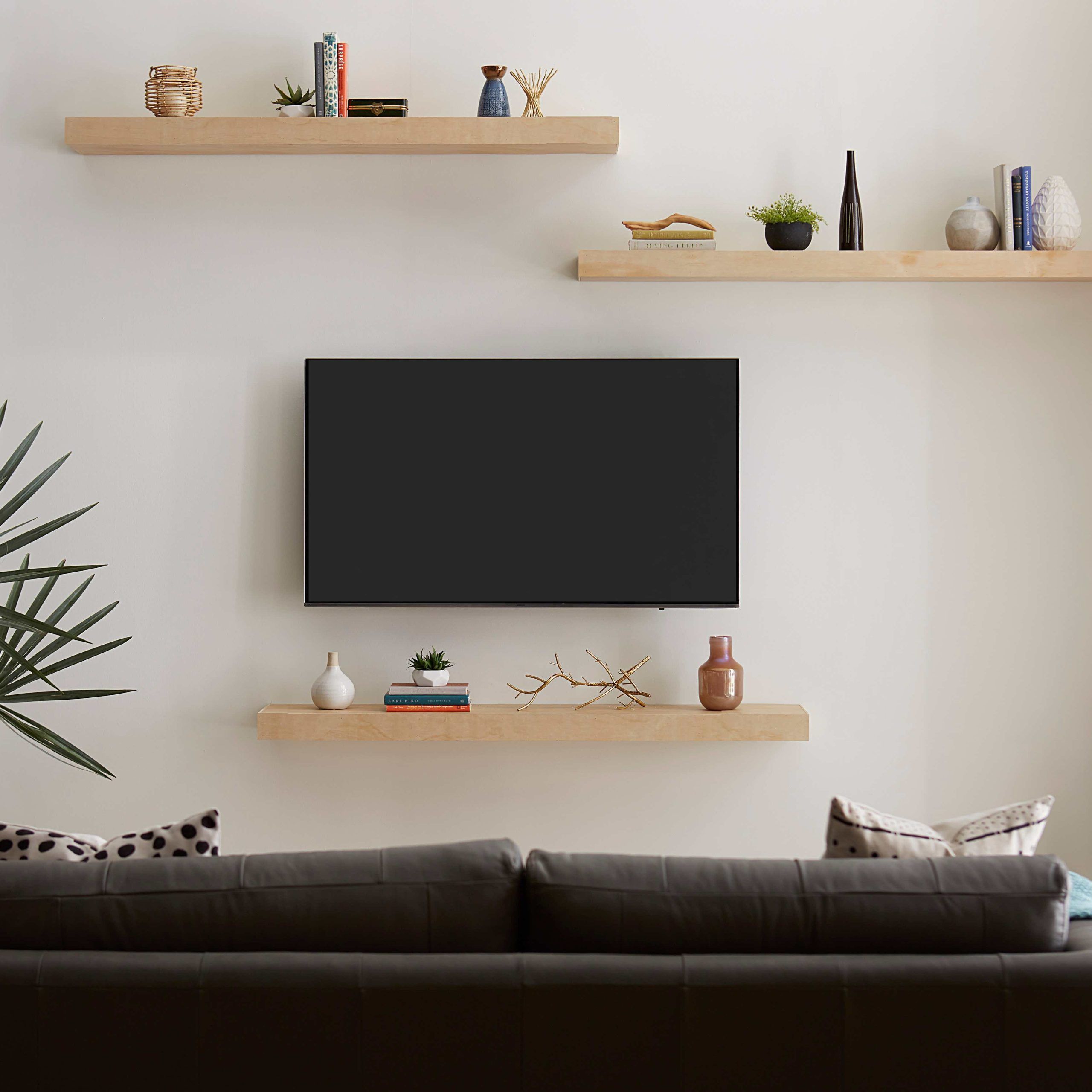 How To Decorate Around Your Tv With Floating Shelves With Regard To Floating Stands For Tvs (Photo 13 of 15)
