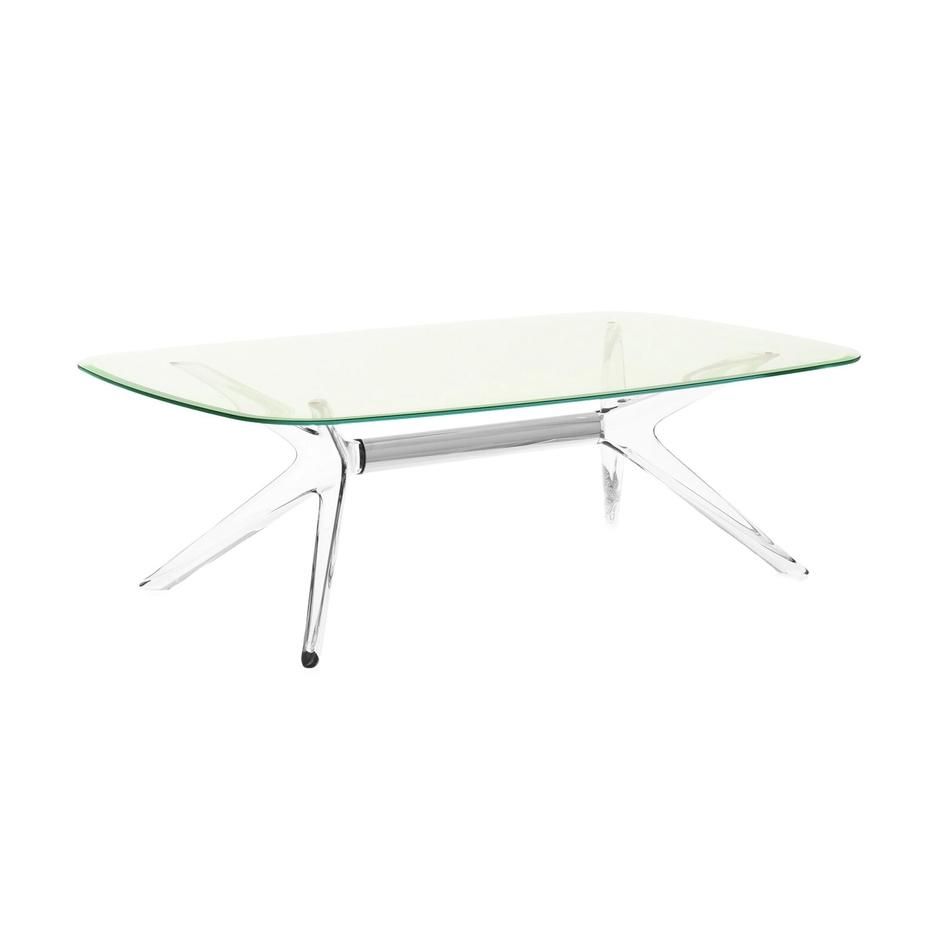 Kartell Coffee Table Blast With Rectangular Top (green Top, Crystal And  Chrome Structure – Technopolymer Base And Stratified Crystal Top) –  Myareadesign (View 15 of 15)