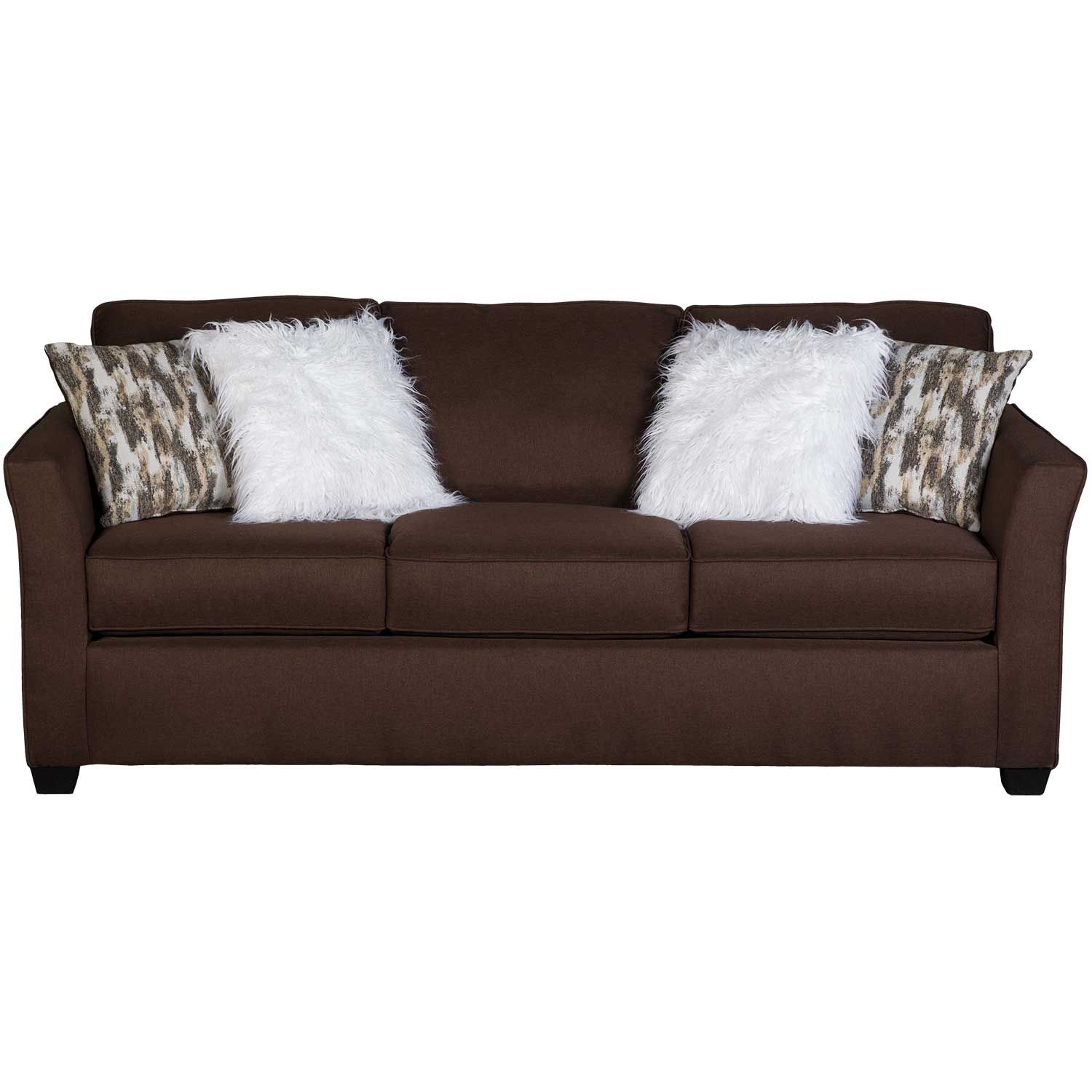 Keegan Chocolate Brown Sofa | Z 1003 | Afw With Sofas In Chocolate Brown (Photo 4 of 15)
