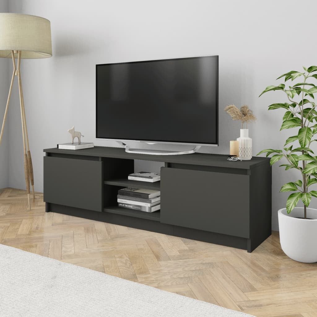 Kepooman Modern Rectangle Tv Stand With 2 Doors & Open Shelves For Living  Room, 47.2" X 11.8" X  (View 2 of 15)