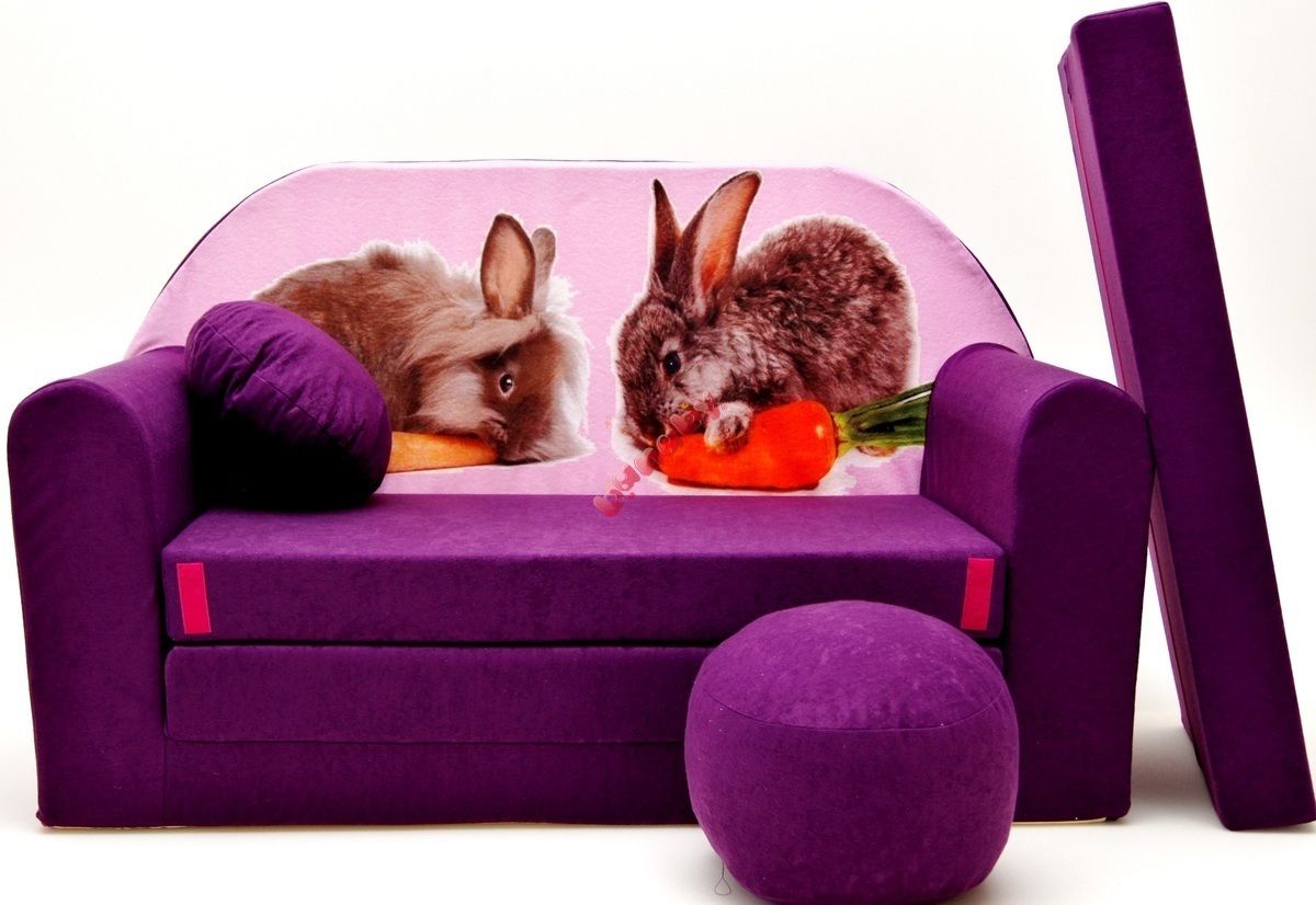 Kids' Sofa Bunnies – Purple – Banaby.eu Throughout Children's Sofa Beds (Photo 12 of 15)