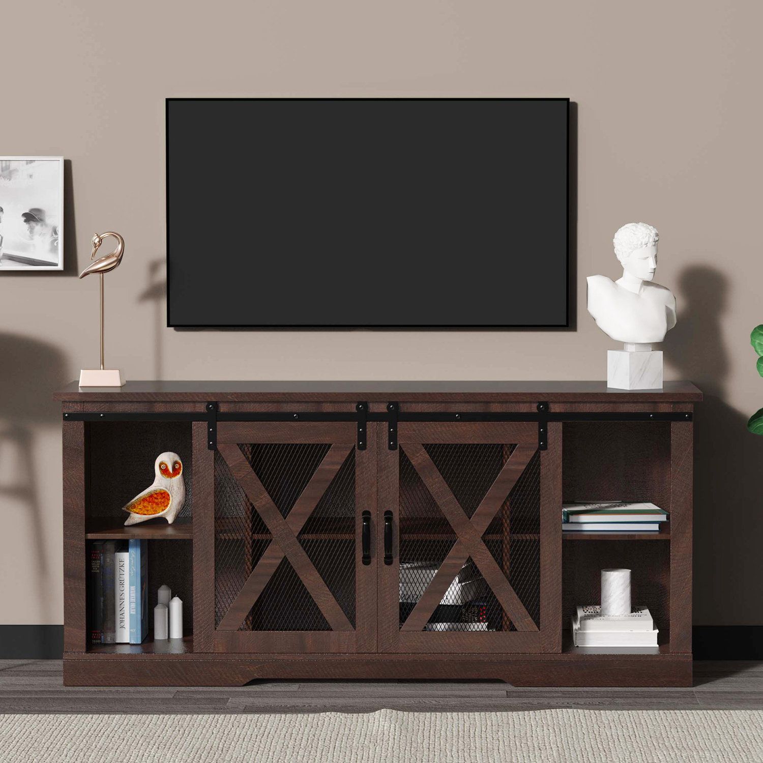 Laurel Foundry Modern Farmhouse Annora 58'' Media Console & Reviews |  Wayfair In Media Entertainment Center Tv Stands (Photo 13 of 15)