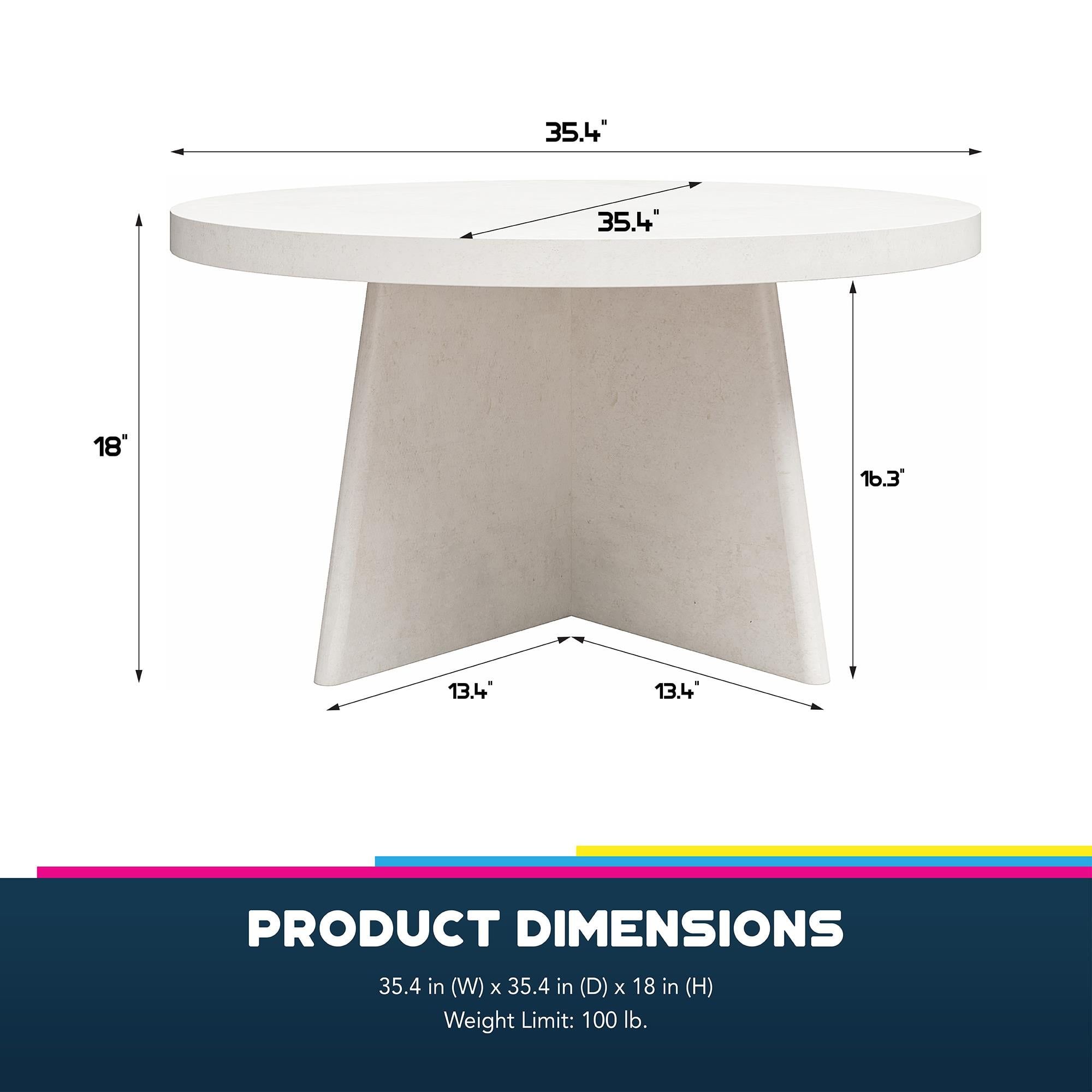 Liam Round Coffee Table, Plaster – Walmart For Liam Round Plaster Coffee Tables (View 2 of 15)