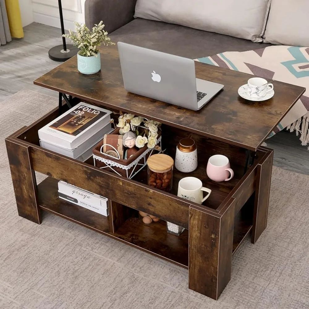Lift Top Coffee Table With Storage, Modern Wood Coffee Tables For Living  Room Reception Room Office – Aliexpress Within Modern Wooden Lift Top Tables (View 9 of 15)