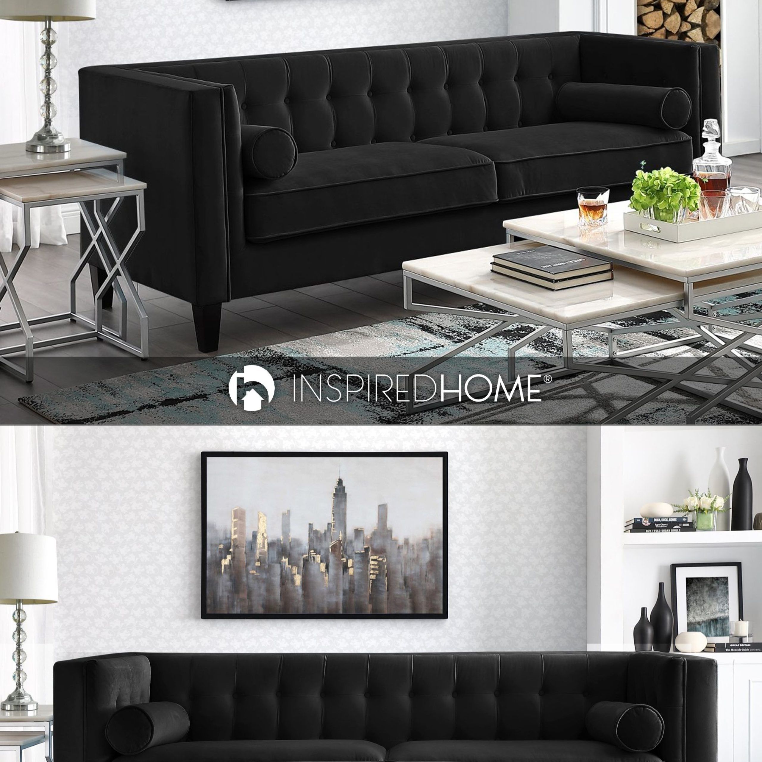 Lotte Velvet Sofa | Furniture Design Living Room, Wooden Sofa Designs, Black  Living Room In Traditional Black Fabric Sofas (View 15 of 15)