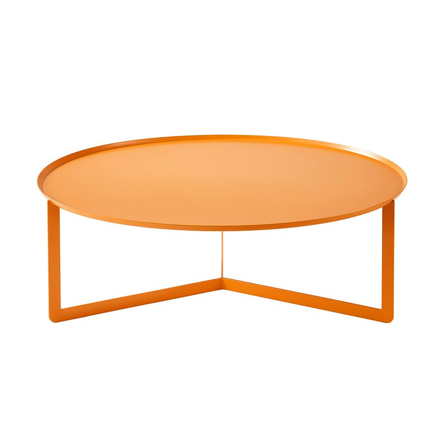 Meme Design Outdoor Coffee Table Round 5 Outdoor (pumpkin – Metal) –  Myareadesign.it Within Round Steel Patio Coffee Tables (Photo 11 of 15)
