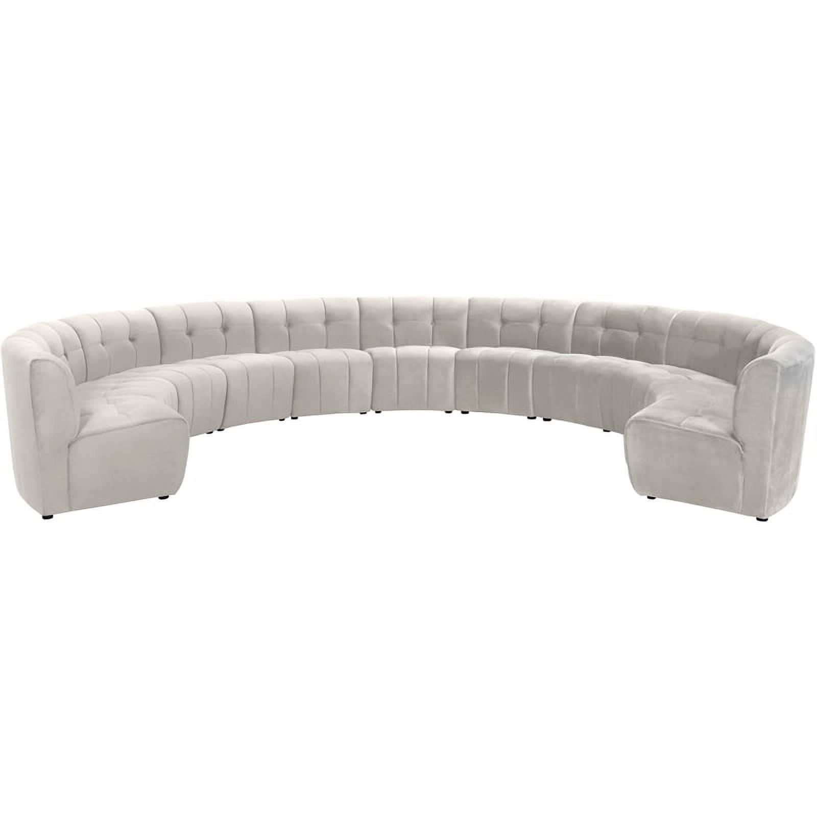 Meridian Furniture Limitless Cream Velvet Modular 11 Piece Sectional –  Walmart Within Cream Velvet Modular Sectionals (View 12 of 15)