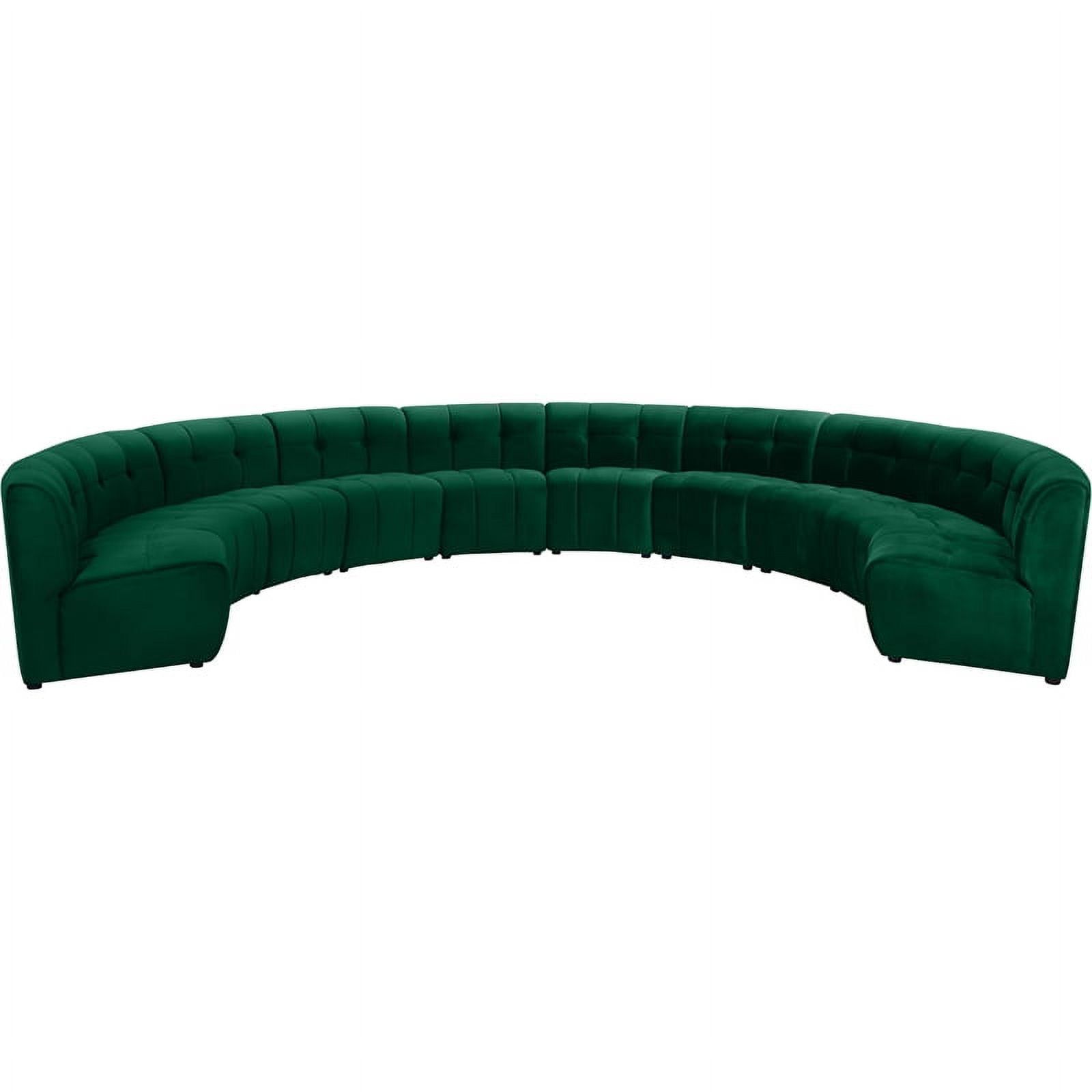 Meridian Furniture Limitless Green Velvet Modular 10 Piece Sectional –  Walmart With Regard To Green Velvet Modular Sectionals (View 11 of 15)