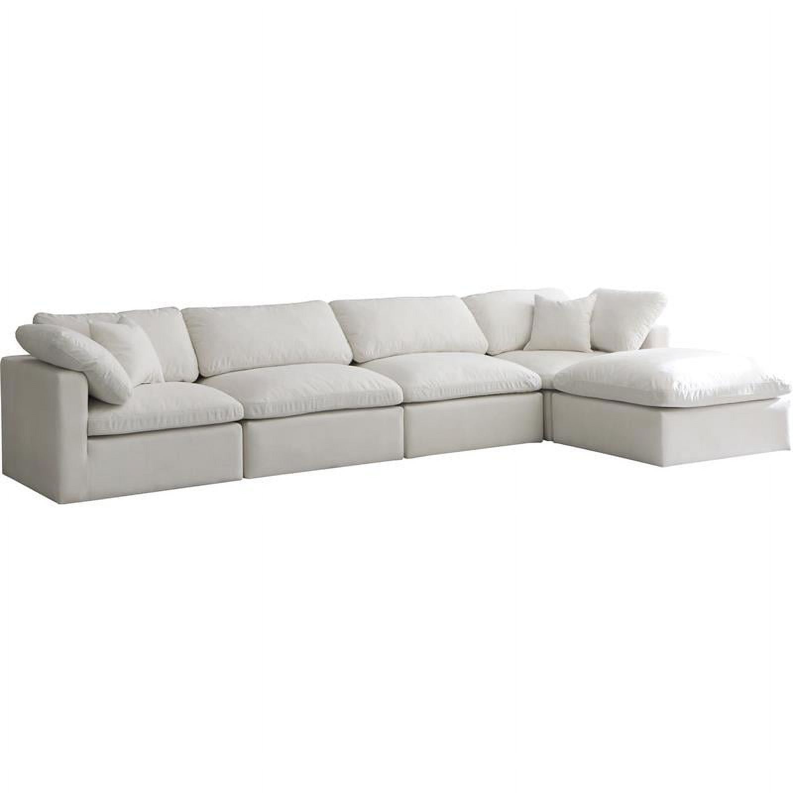 Meridian Furniture Plush Standard Cream Velvet Modular Sectional –  Walmart Intended For Cream Velvet Modular Sectionals (View 3 of 15)