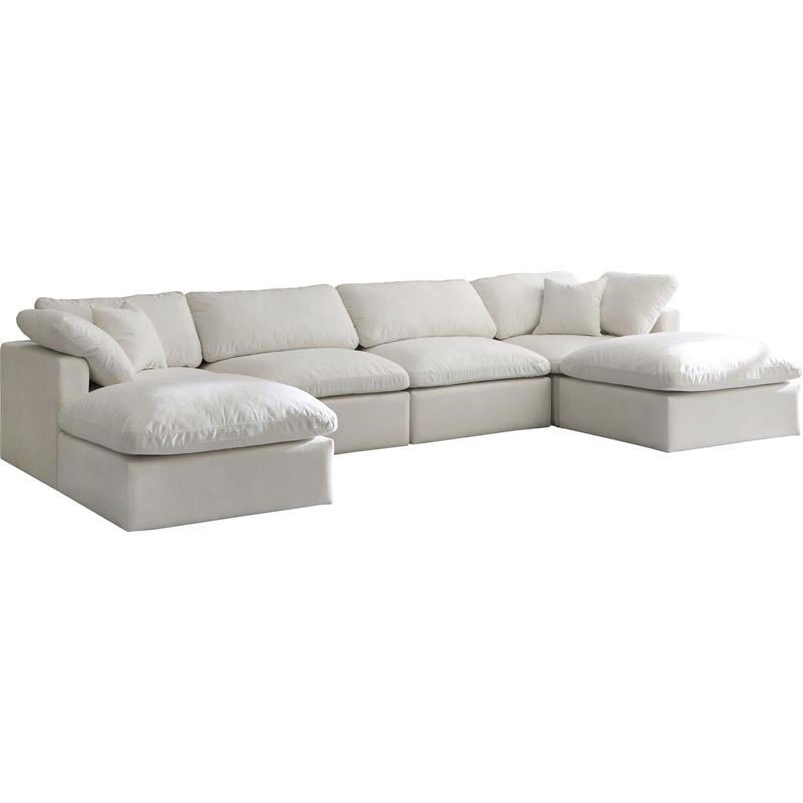 Meridian Furniture Plush Standard Cream Velvet Modular Sectional –  Walmart Regarding Cream Velvet Modular Sectionals (Photo 1 of 15)