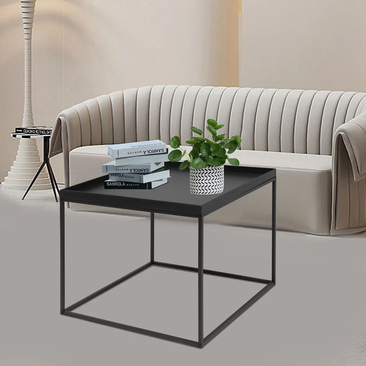 Metal End Table Small Square Sofa Coffee Table Side Table Anti Rust &  Waterproof | Ebay Inside Waterproof Coffee Tables (View 14 of 15)