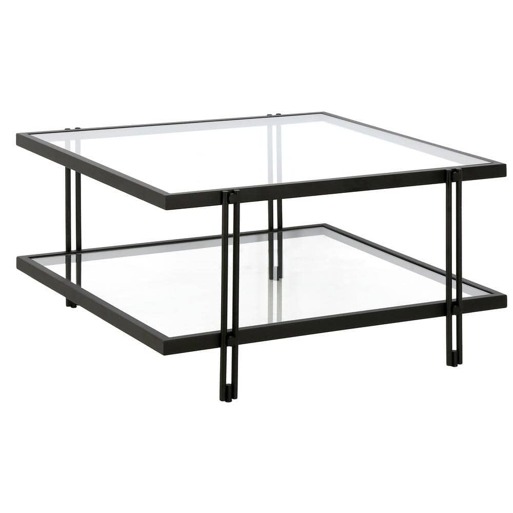 Meyer&cross Inez 32 In. Blackened Bronze Square Glass Coffee Table Ct0957 –  The Home Depot Within Addison&amp;lane Calix Square Tables (Photo 12 of 15)