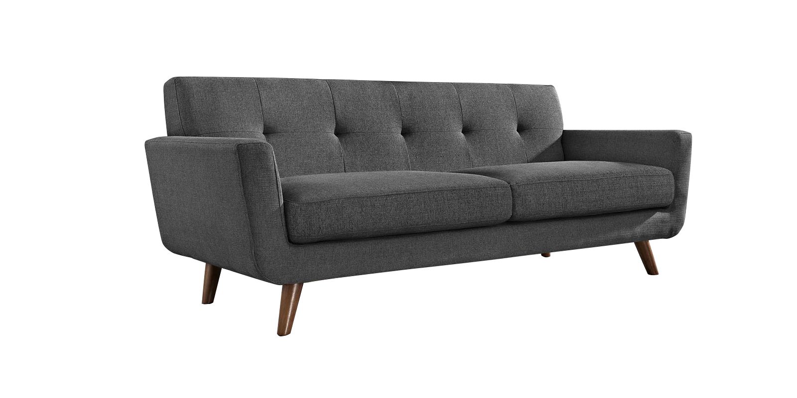 Mid Century Classic 3 Seater Sofa In Grey Colour – Dreamzz Furniture |  Online Furniture Shop Pertaining To Mid Century 3 Seat Couches (Photo 7 of 15)