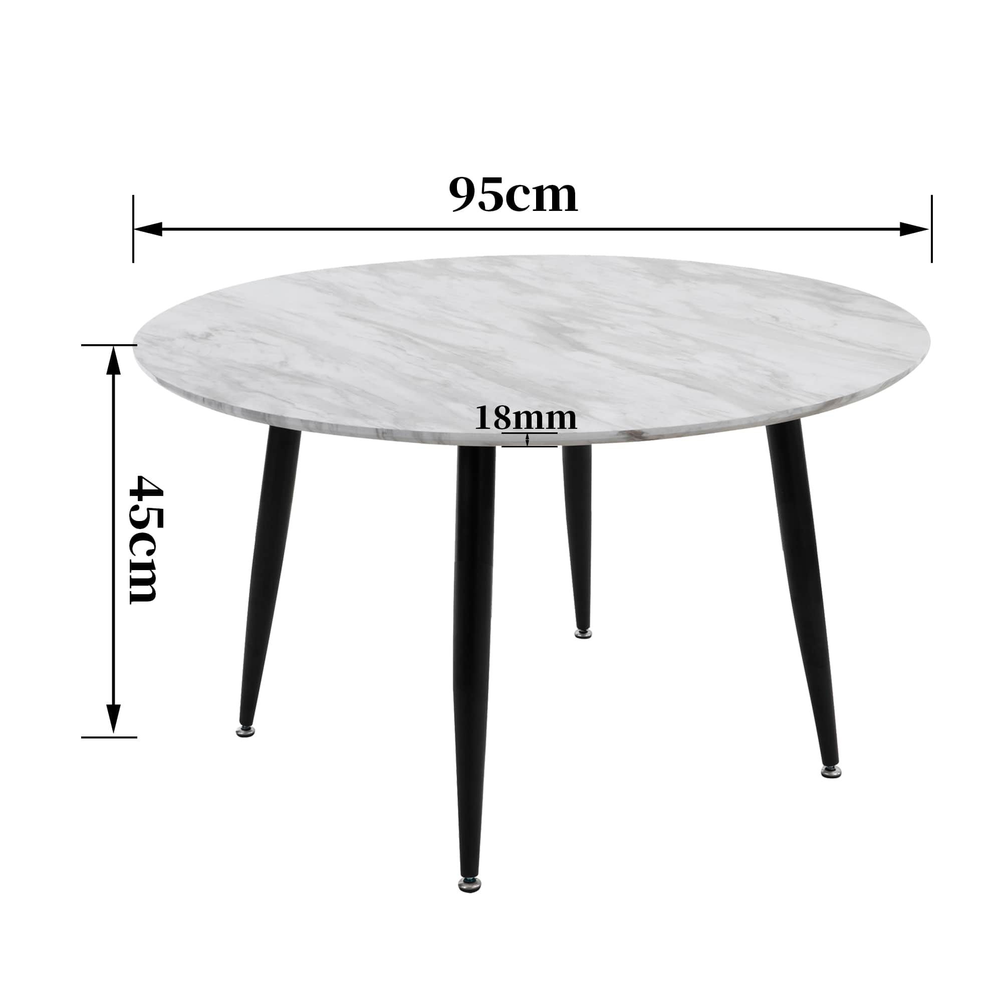 Minimalist Marble Effect Round Coffee Table – Dreamo Living Pertaining To Monaco Round Coffee Tables (View 12 of 15)
