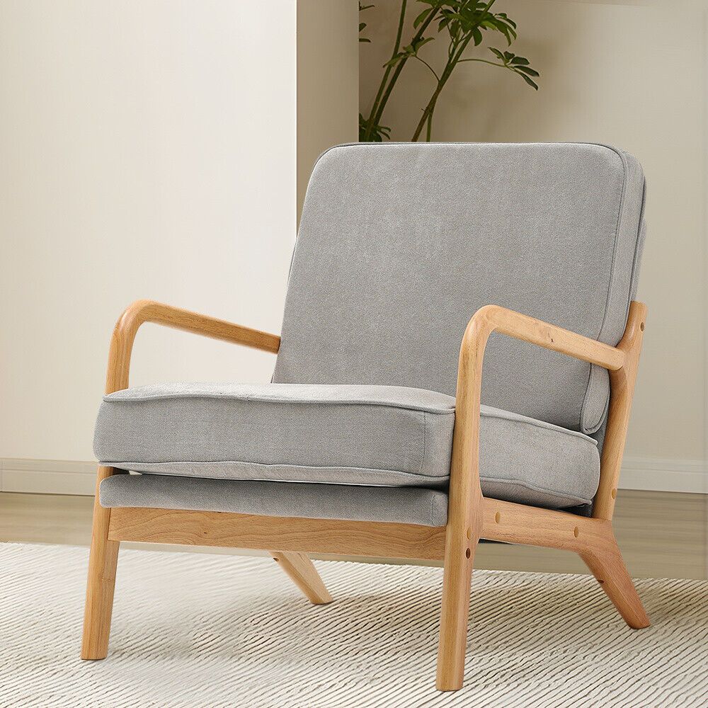 Modern Accent Armchair Comfy Reading Chair Upholstered Single Lounge Chair  Seat | Ebay Pertaining To Comfy Reading Armchairs (Photo 1 of 15)