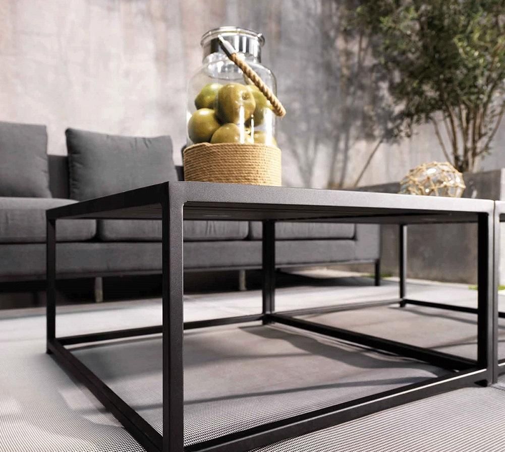 Modern Aluminium And Ceramic Garden Coffee Tables – Square Or Rectangle With Regard To Outdoor Coffee Tables With Storage (Photo 1 of 15)