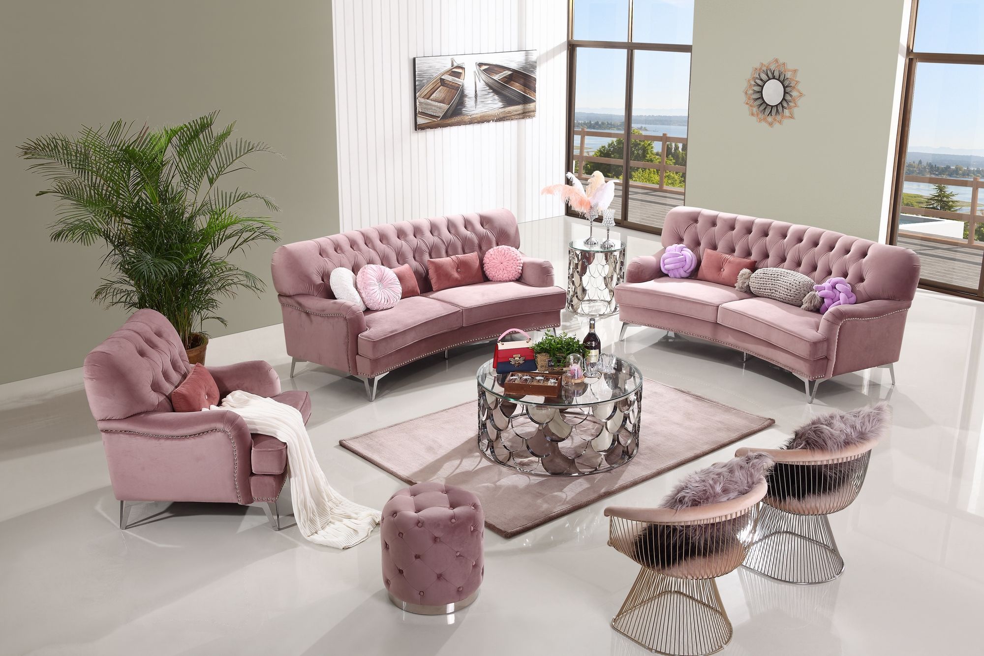 Modern Buttoned 1, 2 & 3 Seater Sofa Set – Joy Furniture Intended For Modern 3 Seater Sofas (Photo 13 of 15)