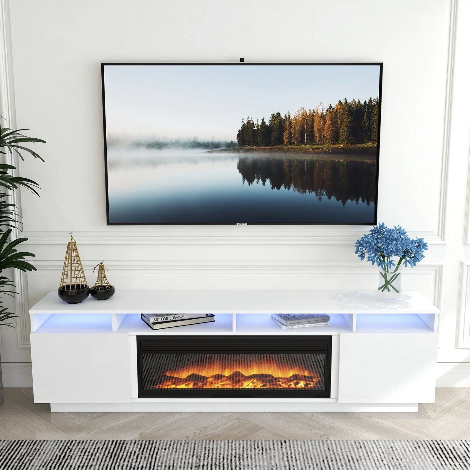 Modern Living Room Furniture Tv Cabinet Fireplace Tv Stand – China Fireplace  Tv Stand, Fireplace | Made In China Pertaining To Modern Fireplace Tv Stands (View 9 of 15)