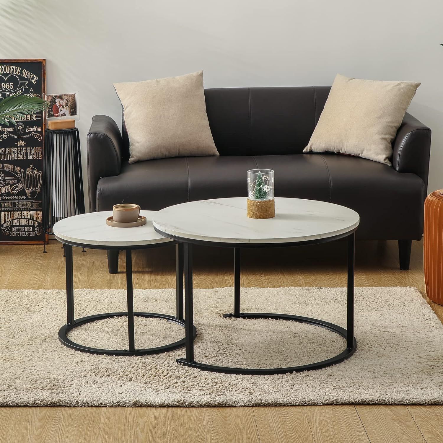 Modern Nesting Coffee Table Set Of 2 For Living India | Ubuy Within Modern Nesting Coffee Tables (Photo 13 of 15)