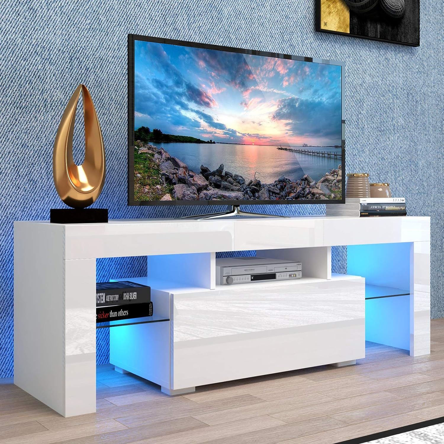 Modern Tv Stand Entertainment Center With 20 Color India | Ubuy Within Modern Stands With Shelves (View 12 of 15)