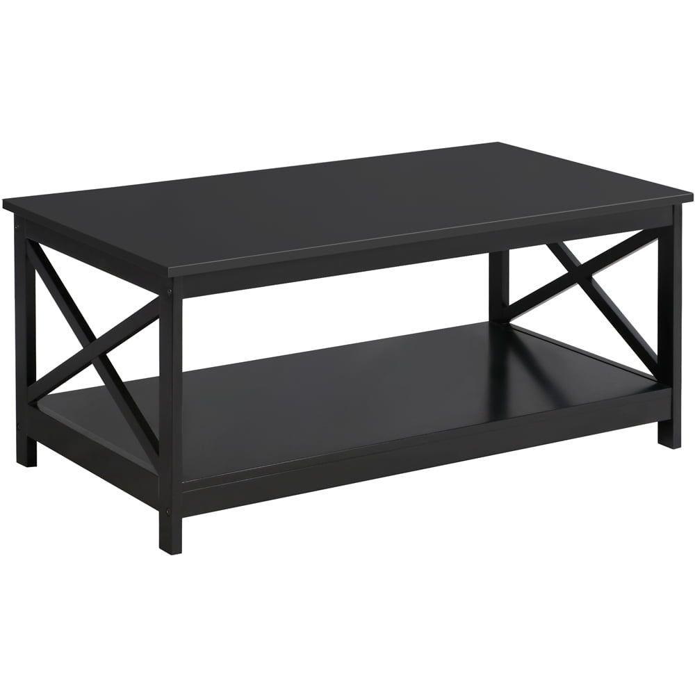 Modern Wooden X Design Rectangle Coffee Table With Storage Shelf, Multiple  Colors – Walmart Intended For Modern Wooden X Design Coffee Tables (Photo 12 of 15)