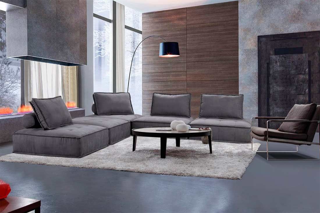 Modular Dark Gray Sectional Sofa Vg Norbert | Fabric Sectional Sofas Regarding Sofas In Dark Gray (View 14 of 15)