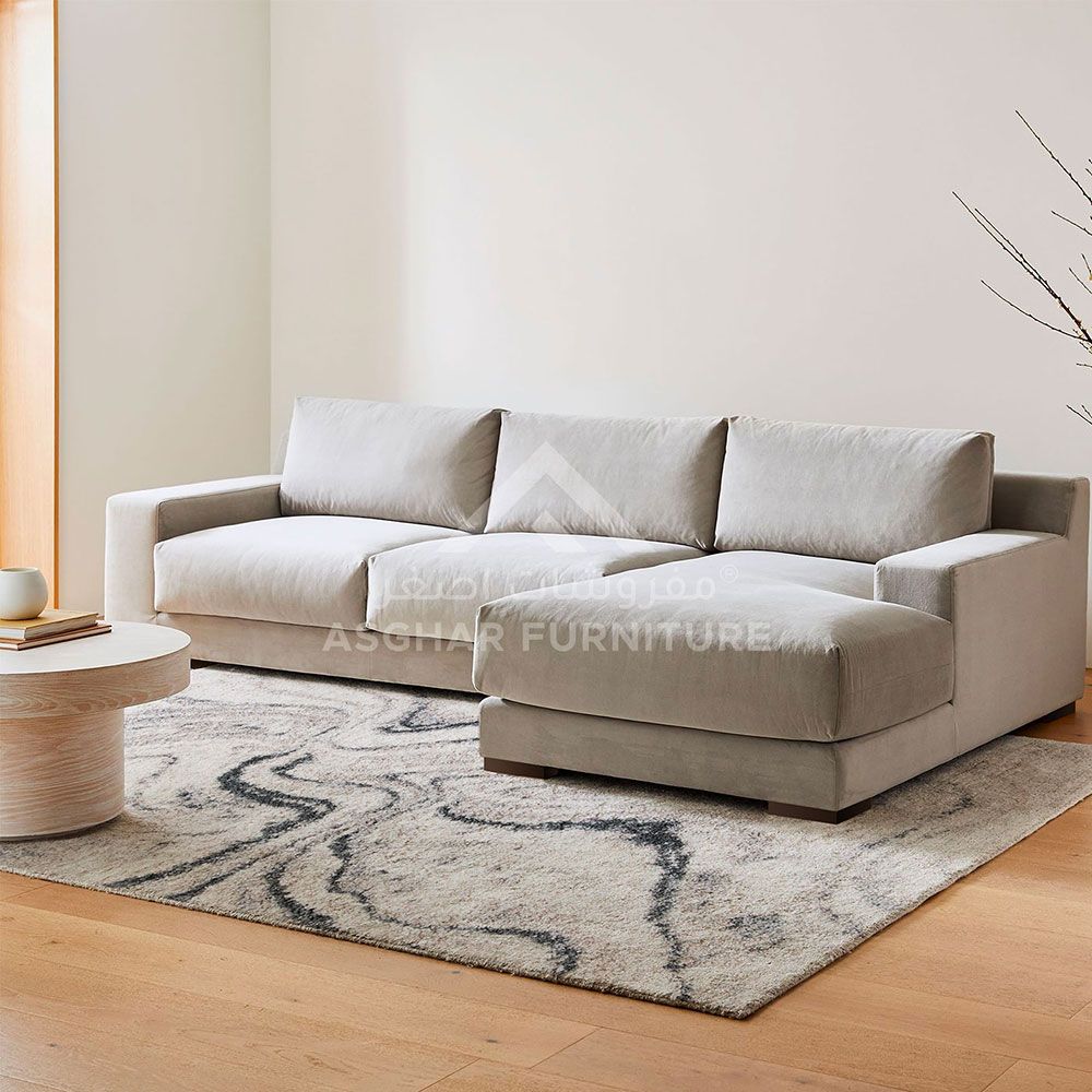 Modway L Shape Chaise Sofa – Asghar Furniture: Shop Online Home Furniture  Across Uae – Dubai, Abu Dhabi, Al Ain, Fujairah, Ras Al Khaimah, Ajman,  Sharjah. Within Beige L Shaped Sectional Sofas (Photo 7 of 15)