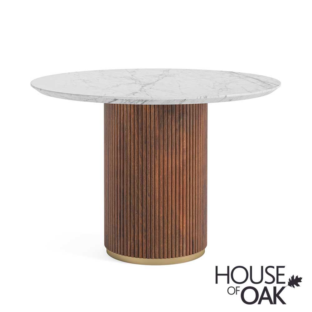 Monaco Round Dining Table Marble Top | House Of Oak Throughout Monaco Round Coffee Tables (View 10 of 15)