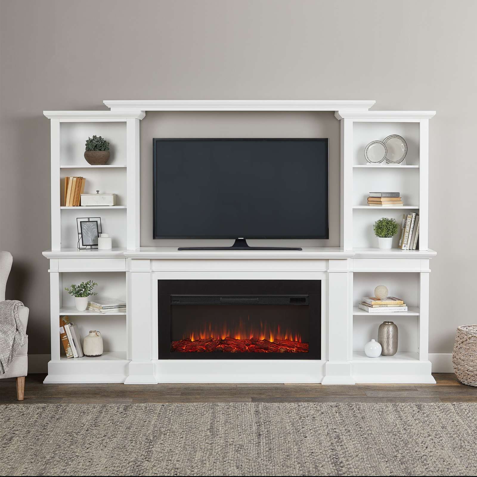 Monte Vista Landscape Electric Fireplace Media Console – Real Flame® With Electric Fireplace Entertainment Centers (View 8 of 15)