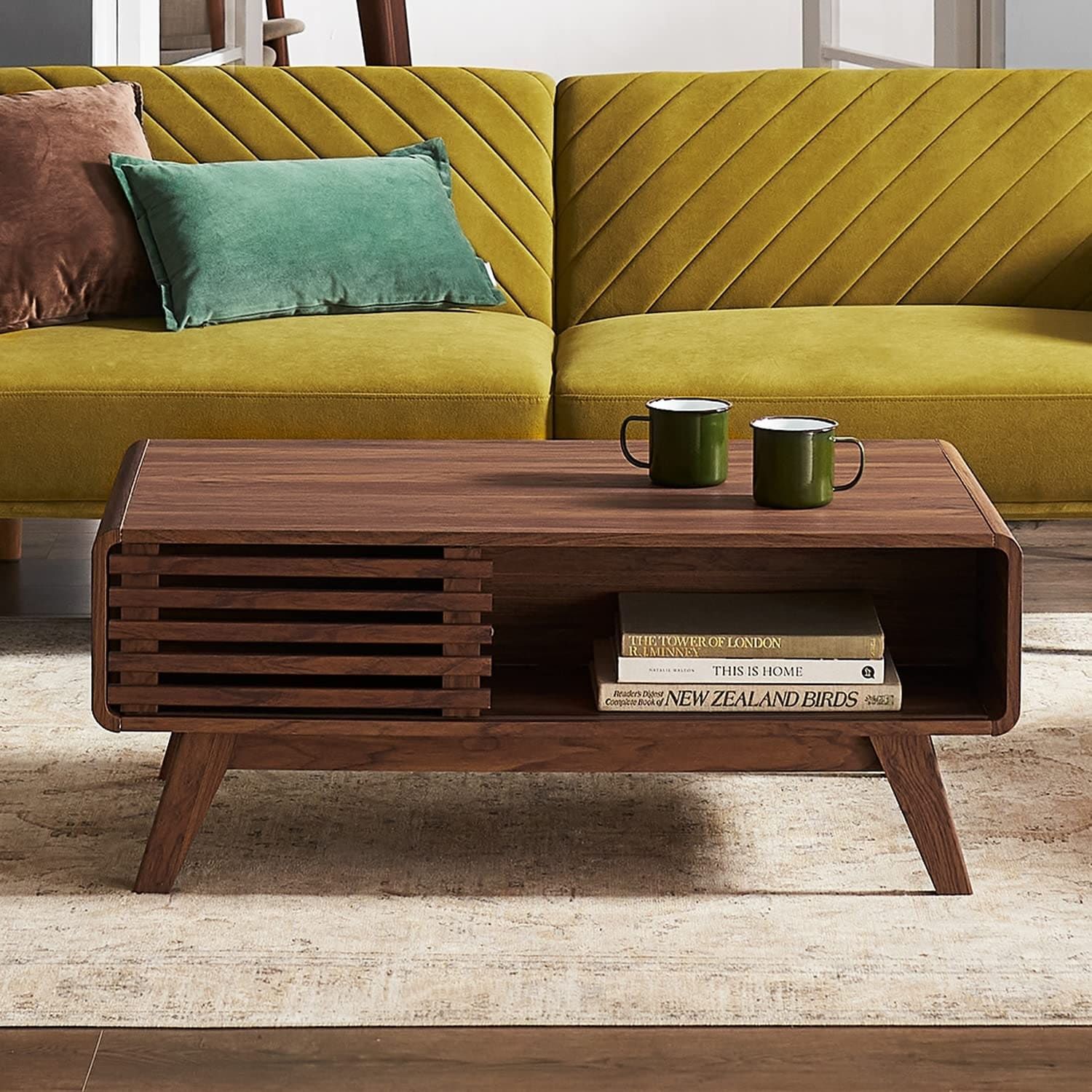 Mopio Ensley Mid Century Modern Coffee Table With Dual Side Storage,  Centerpiece For Your Living Room – On Sale – Bed Bath & Beyond – 35279177 With Mid Century Modern Coffee Tables (View 14 of 15)