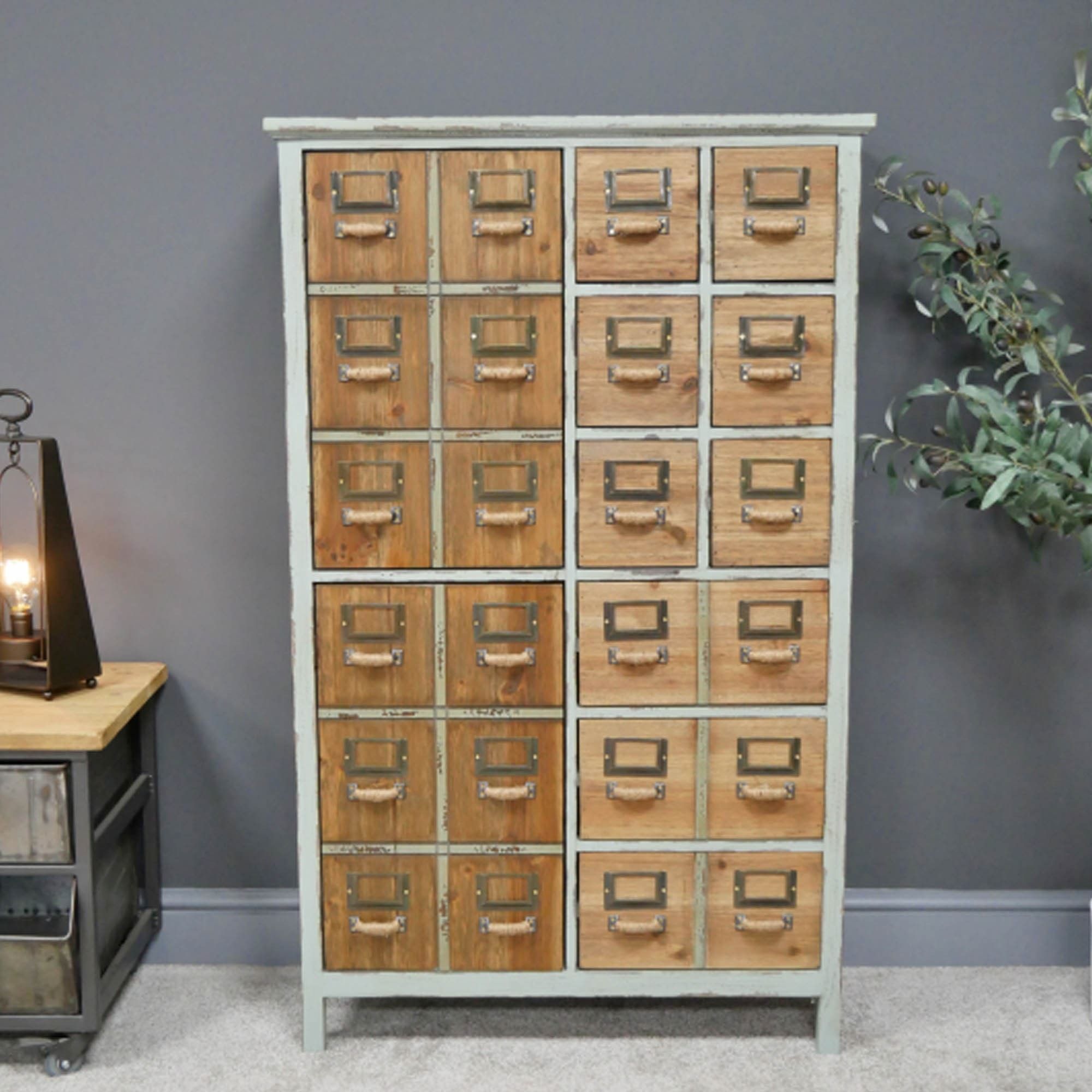 Multi Drawer Cabinet | Chest Of Drawers | Industrial Style | Wooden Within Wood Cabinet With Drawers (Photo 13 of 15)