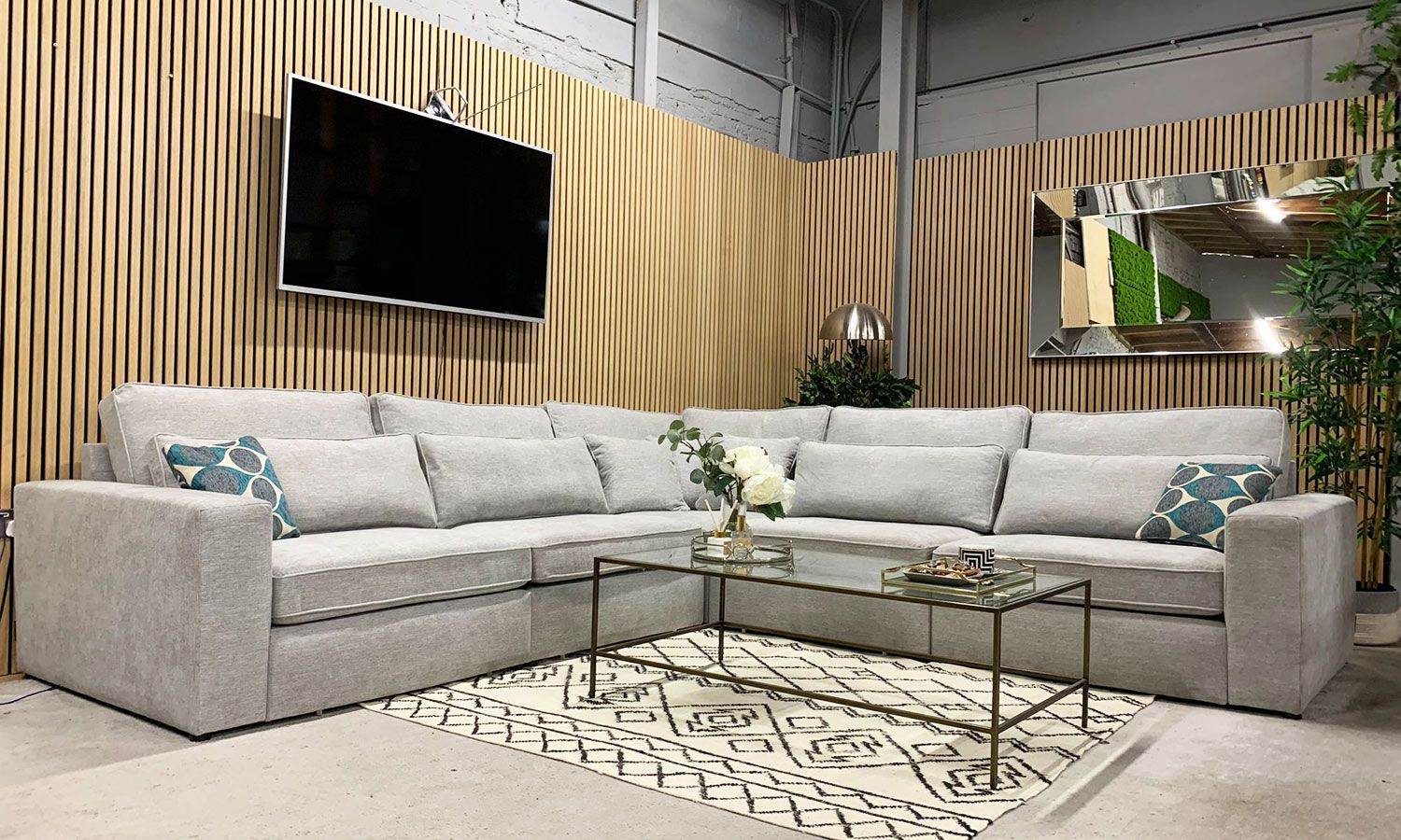 Navagio Light Grey Ascot Fabric Large Corner Sofa – Sofas & Friends Inside Sofas In Light Grey (View 15 of 15)