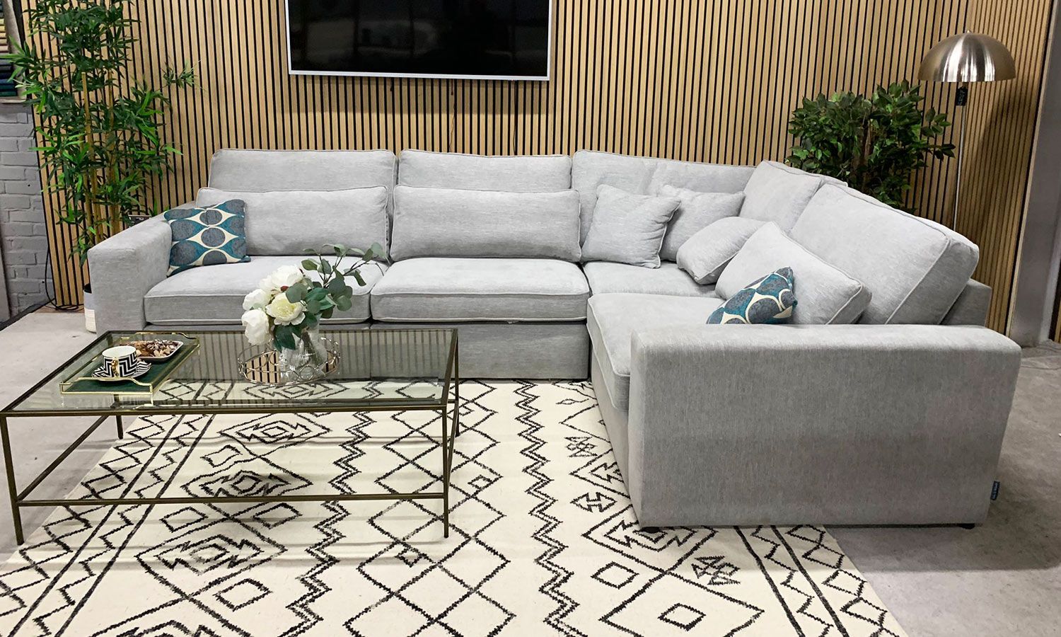 Navagio Light Grey Ascot Fabric Small Corner Sofa – Sofas & Friends In Sofas In Light Gray (View 14 of 15)