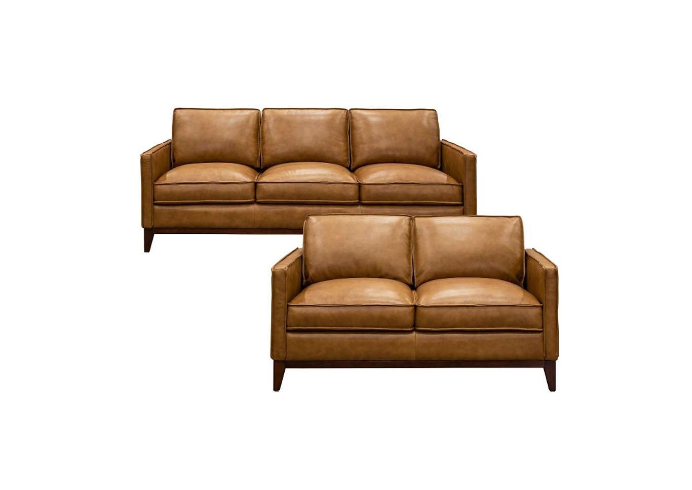 Newport Top Grain Leather Sofa And Love Seat Nader's Furniture With Regard To Top Grain Leather Loveseats (Photo 15 of 15)
