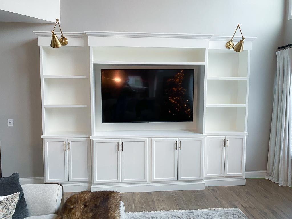 Our Diy Built In Media Center Reveal (material List & Cost Included) In Wide Entertainment Centers (Photo 3 of 15)