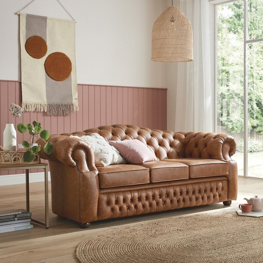 Oxford 3 Seater Sofa – Sale From Sofassaxon Uk Throughout Traditional 3 Seater Sofas (View 5 of 15)
