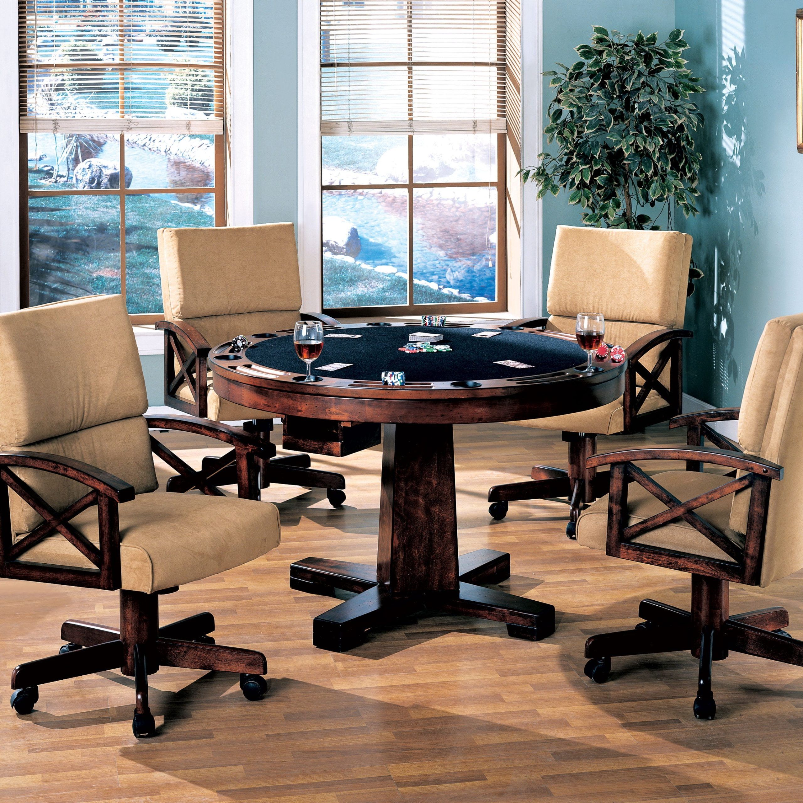 Poker Table Chairs With Pemberly Row Replicated Wood Coffee Tables (View 8 of 11)